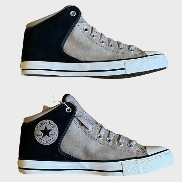 NWB Converse Chuck Taylor All Star High Street Mid Men 10.5 Wm12.5 Papyrus Black - Picture 10 of 15